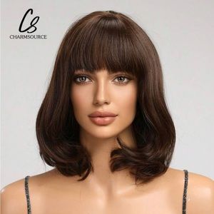 Brown Bob Wig: Comfortable and Stylish Synthetic Wig for Women